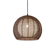 LIVARA 30/36/50cm Hemp Rope Pendant Light, Handcrafted Round Lampshade with E27 Bulb Included Creative Woven Desig - Coffee