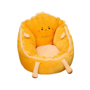 LIVARA 40/60cm Floor Seat Cushion, Wraparound Support Design, Plush Filled Core, Cute Cookie Pattern, Non-Slip Base