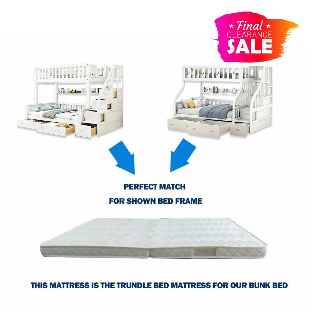 LIVARA 10cm Foldable Latex Mattress - Designed for Bunk Beds, Comfortable & Space-Saving