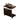 LIVARA 60cm Bedside Coffee Table, C-Shaped Computer Desk with Plated Metal Base & Wood Grain Top, Multi-Tier Storage, Side Pocket, Lockable Wheels - Black