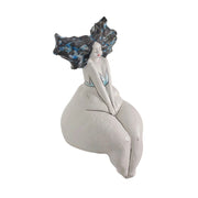 LIVARA Sculptural Ceramic Vase - Hand-Painted Artistic Figure Design, Modern Abstract Decor Accent