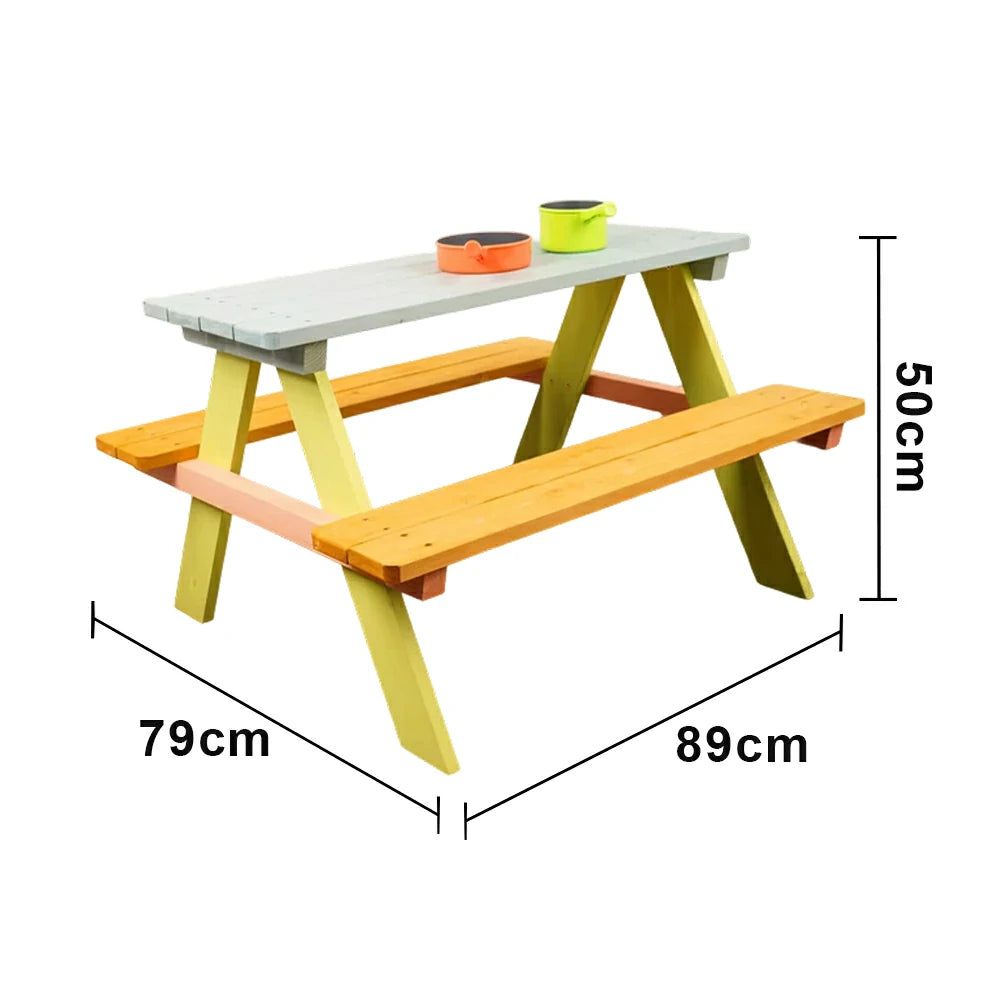 LIVARA Kids Table Rounded Safety Edges Stable Reinforced Structure Comfortable Spacing Design Family-Friendly Use