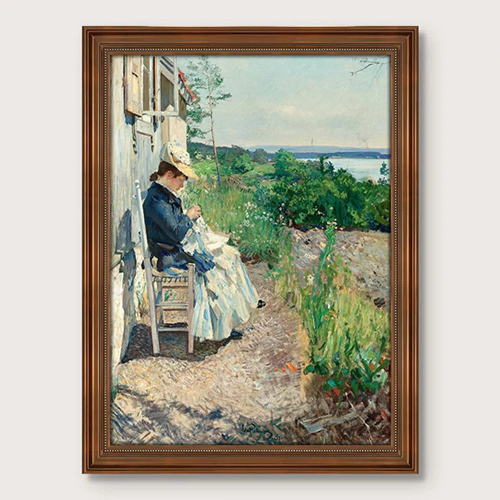 LIVARA Machine-printed Oil Painting 40/60/100cm - Minimalist Hand-Painted Painting Offering Calm and Elegant Home Aesthetic