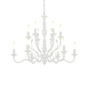 LIVARA Pendant Light 76/96cm Heavy-Duty Metal Frame Adjustable Chain Iron Ceiling Plate - Energy Efficient & Long-Lasting - White