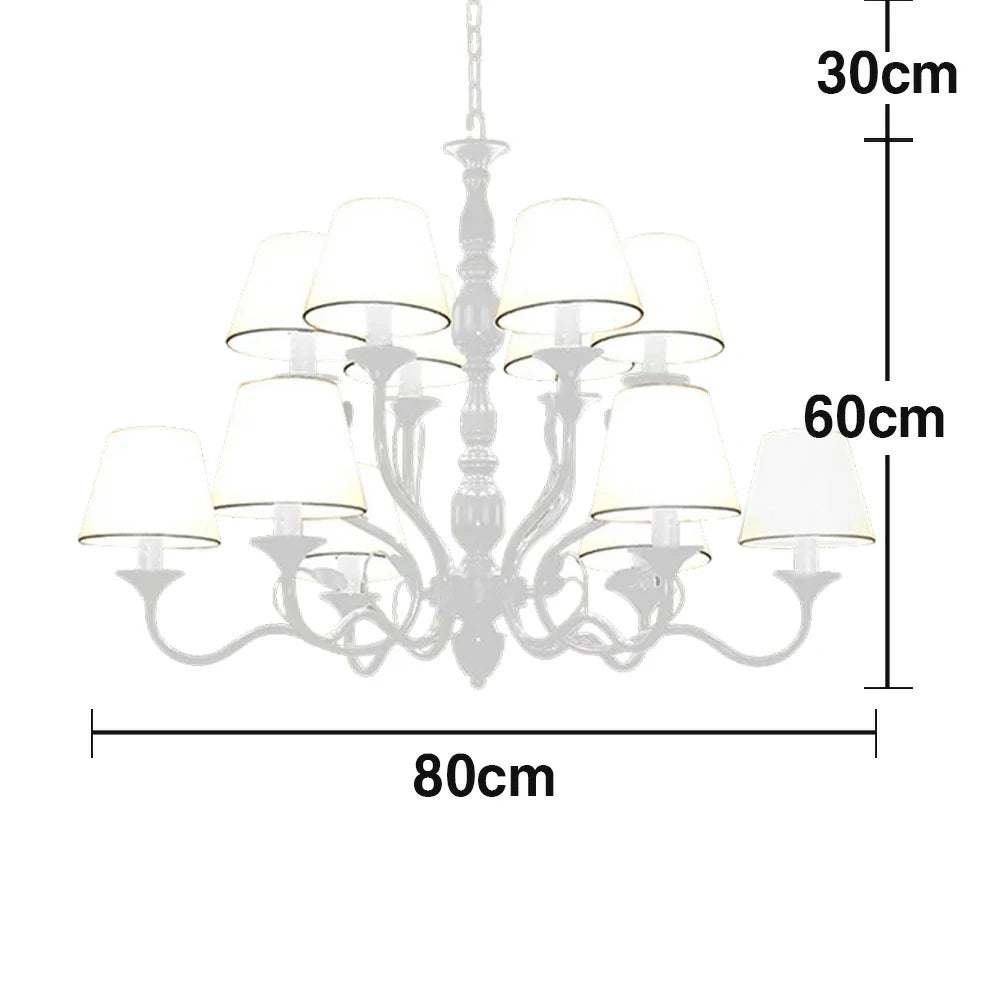 LIVARA Pendant Light 80/100cm Heavy-Duty Metal Frame Adjustable Chain Iron Ceiling Plate - Stylish Design with Corrosion Resistance - White