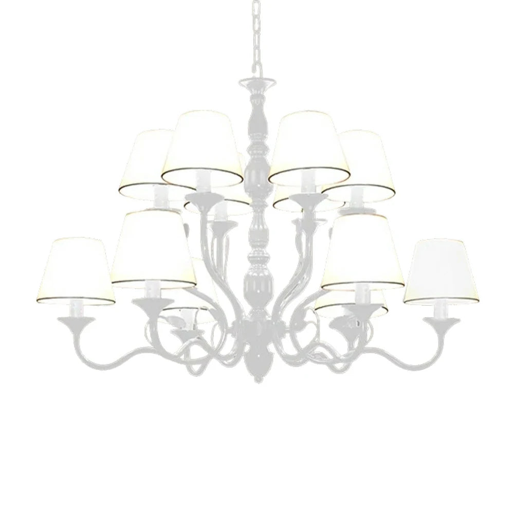 LIVARA Pendant Light 80/100cm Heavy-Duty Metal Frame Adjustable Chain Iron Ceiling Plate - Stylish Design with Corrosion Resistance - White