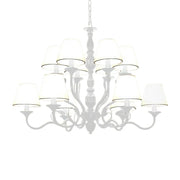 LIVARA Pendant Light 80/100cm Heavy-Duty Metal Frame Adjustable Chain Iron Ceiling Plate - Stylish Design with Corrosion Resistance - White