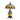 LIVARA Glass Table Lamp - High-Temperature Glass Shade, Alloy Base, Adjustable Height, Metal Pull-Chain Switch - Yellow