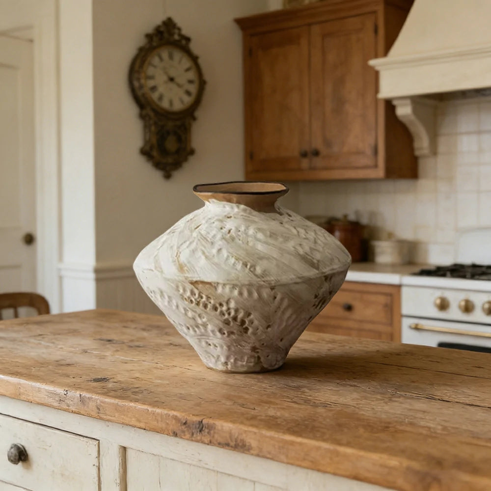 LIVARA Ceramic Vase Decor Display Matte Ceramic Porcelain Cloud Texture Handcrafted Artistic Design