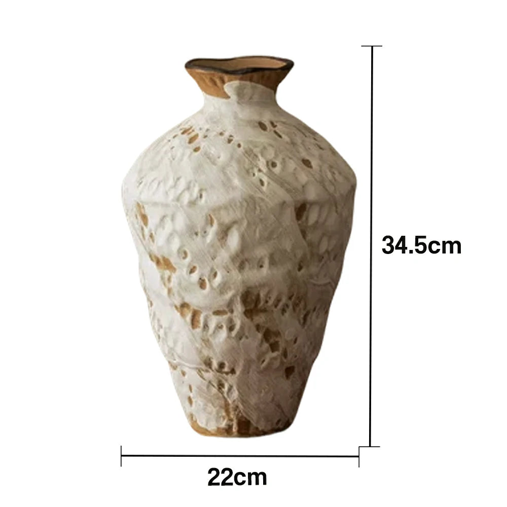 LIVARA Ceramic Vase Decor Display Matte Ceramic Porcelain Plate Texture Handcrafted Artistic Design