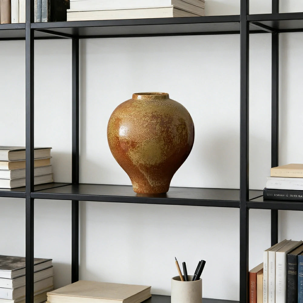 LIVARA Ceramic Vase Decor Display Matte Ceramic “Dragon Mountain Glow” Handcrafted Artistic Design