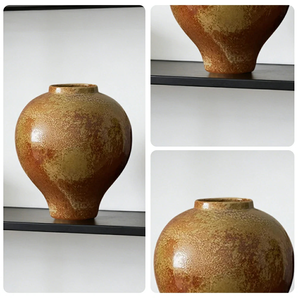 LIVARA Ceramic Vase Decor Display Matte Ceramic “Dragon Mountain Glow” Handcrafted Artistic Design