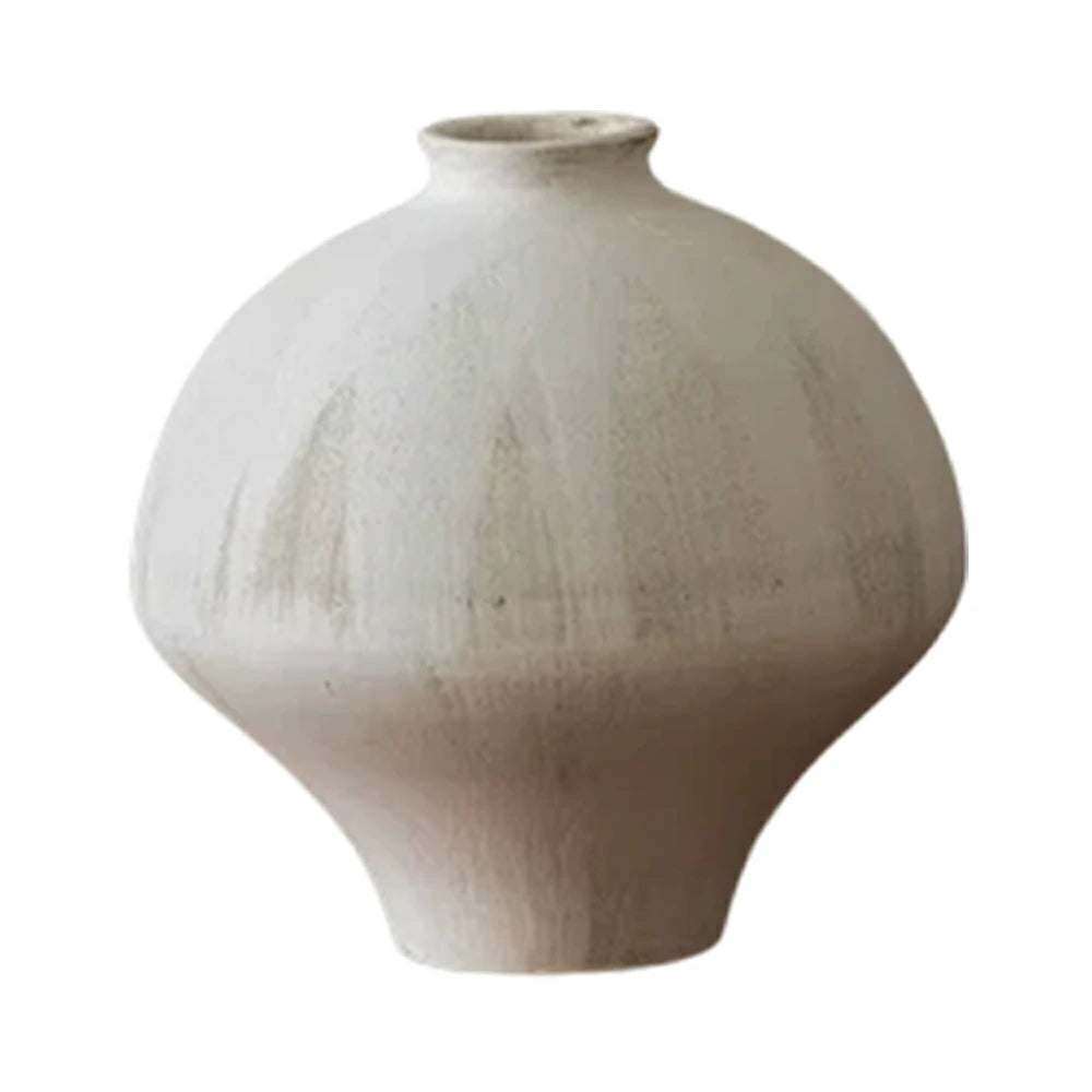 LIVARA Ceramic Vase Decor Display Matte Ceramic “Sun Over Mountains” Handcrafted Artistic Design