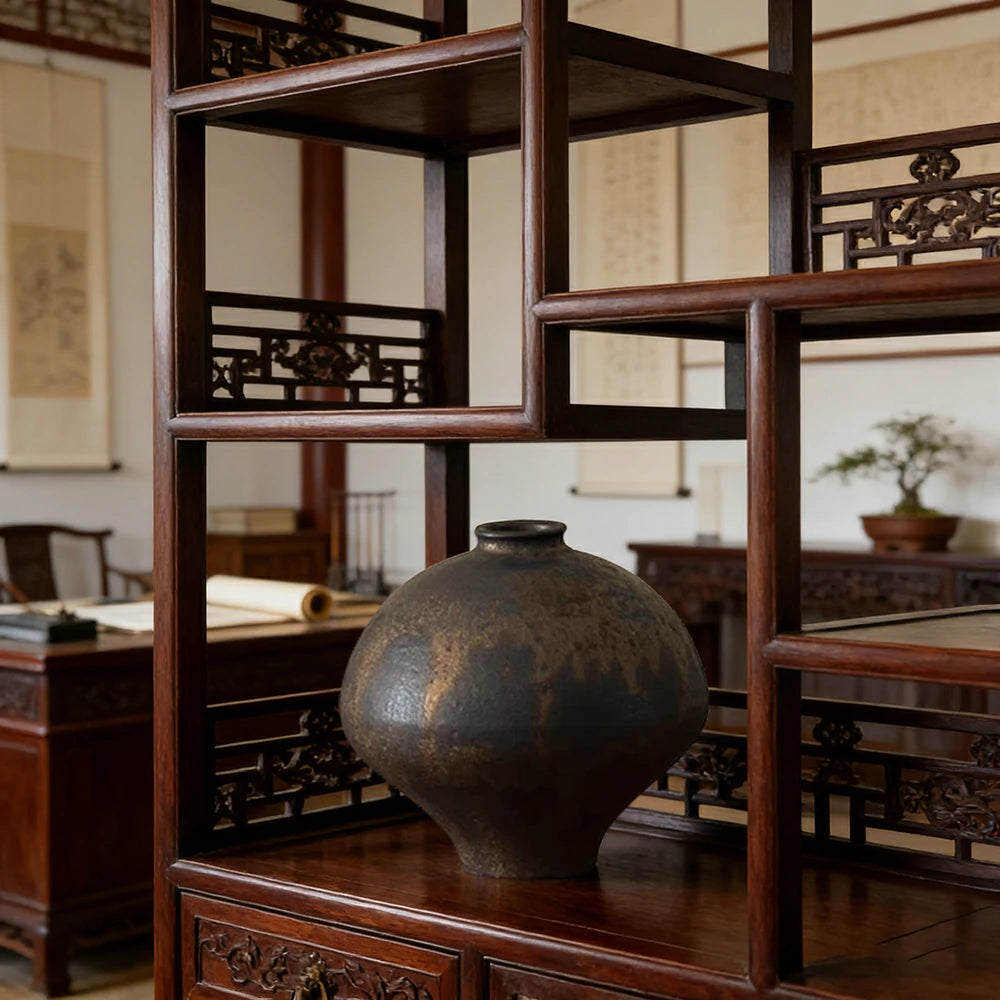 LIVARA Ceramic Vase Decor Display Matte Ceramic “Mozi Command” Handcrafted Artistic Design