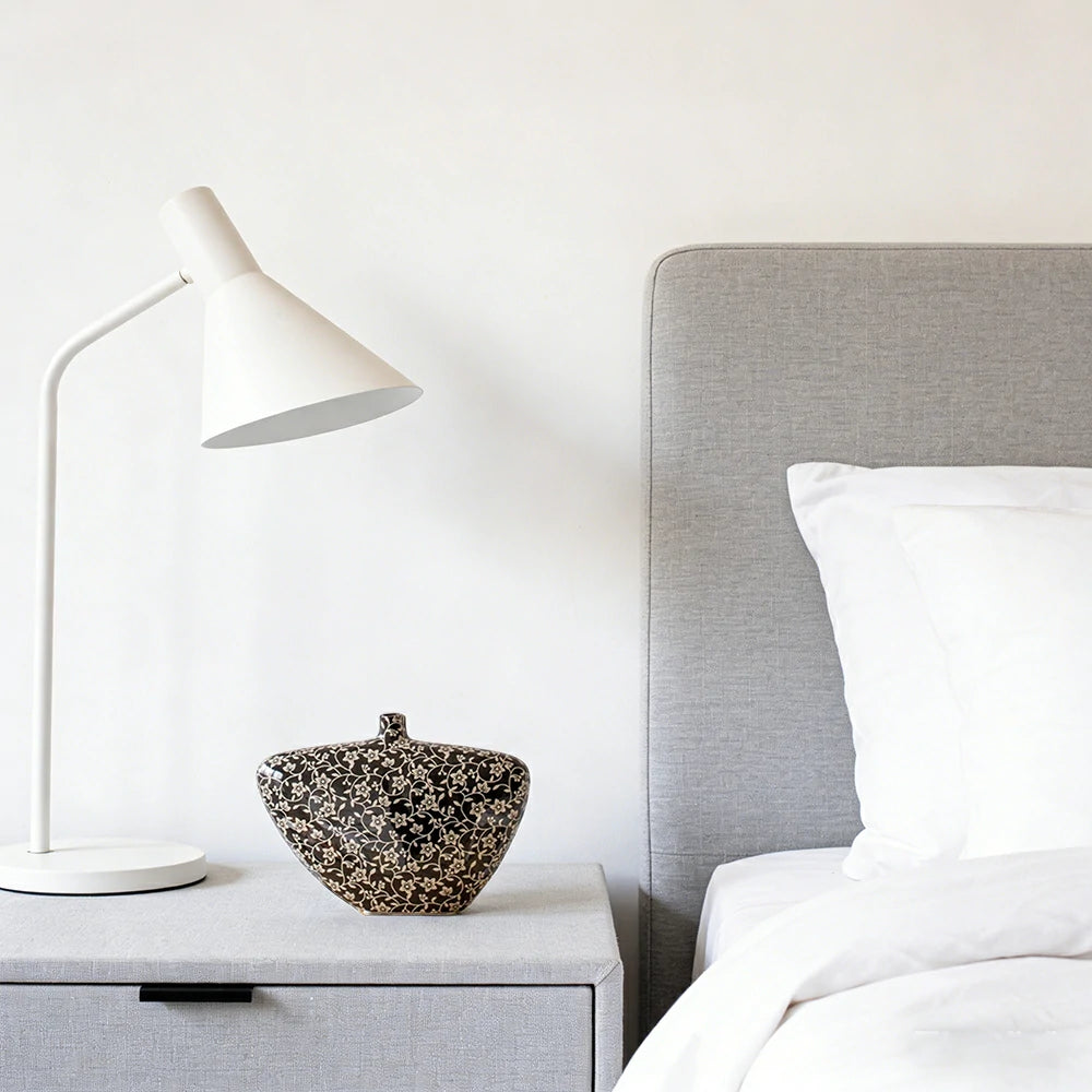 LIVARA Ceramic Vase Decor Display Matte Ceramic Stone Base Vase Handcrafted Artistic Design