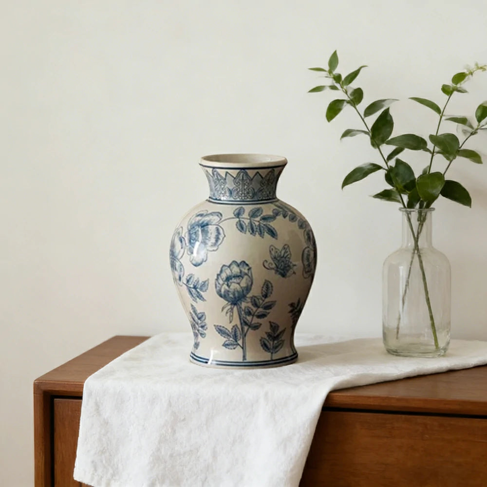 LIVARA Ceramic Vase Decor Display Matte Ceramic “Clear Moon” Handcrafted Artistic Design