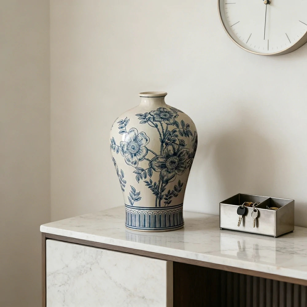 LIVARA Ceramic Vase Decor Display Matte Ceramic “Moon Serenity” Handcrafted Art Form