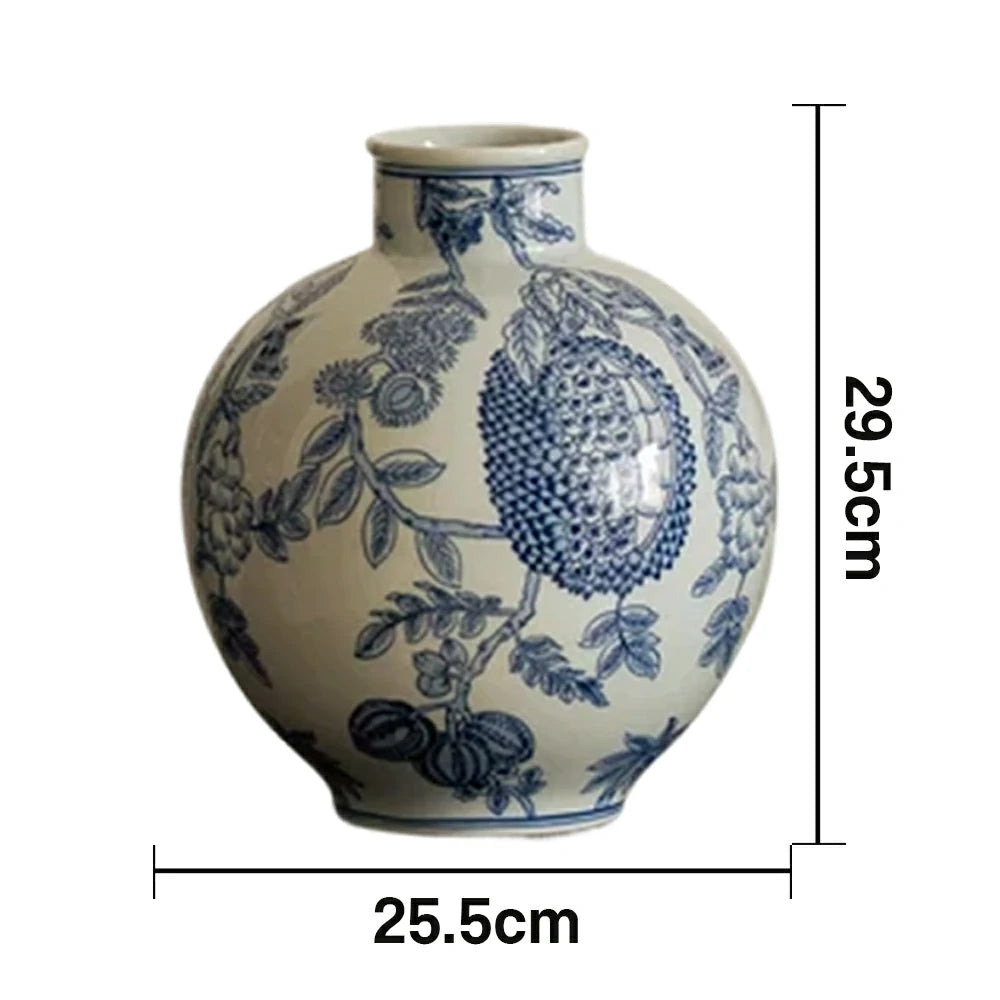 LIVARA Ceramic Vase Decor Display Eternal Pomegranate Design Matte Ceramic Handcrafted Stone Texture