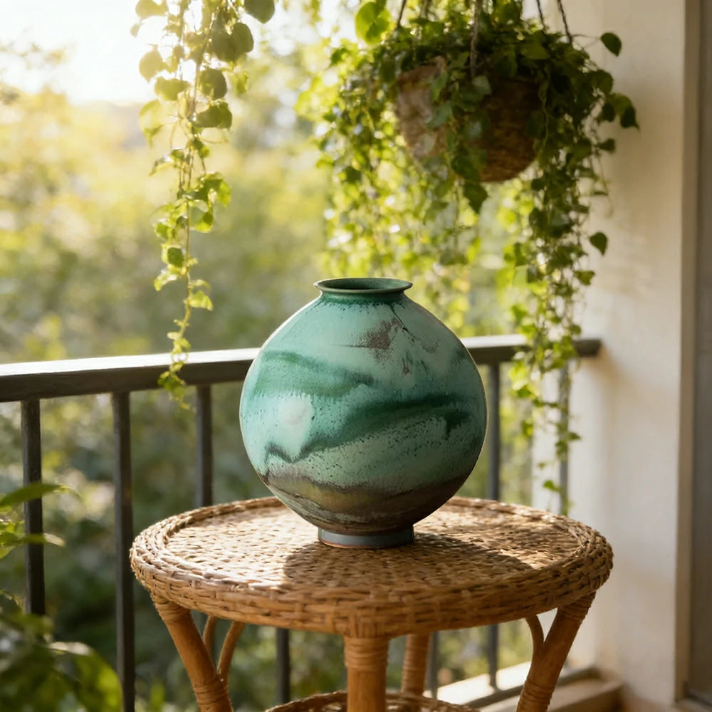 LIVARA Ceramic Vase Decor Display Matte Ceramic “Rising to Success” Handcrafted Artistic Design