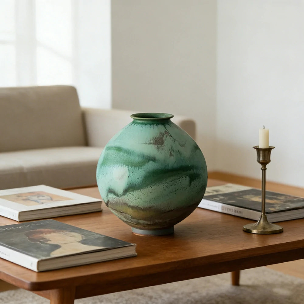 LIVARA Ceramic Vase Decor Display Matte Ceramic “Rising to Success” Handcrafted Artistic Design