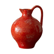 LIVARA Ceramic Vase Decor Display Matte Ceramic Red Gemstone Shape Handcrafted Artistic Design