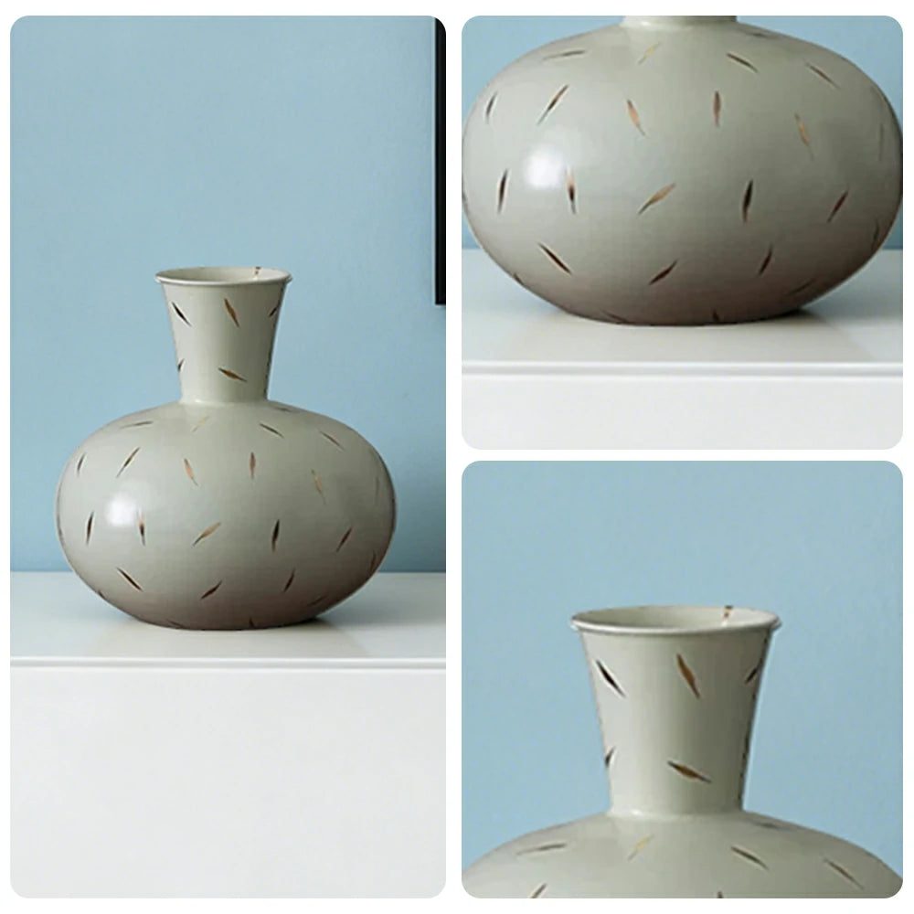 LIVARA Ceramic Vase Decor Display Matte Ceramic Pomegranate Vase Shape Handcrafted Artistic Design