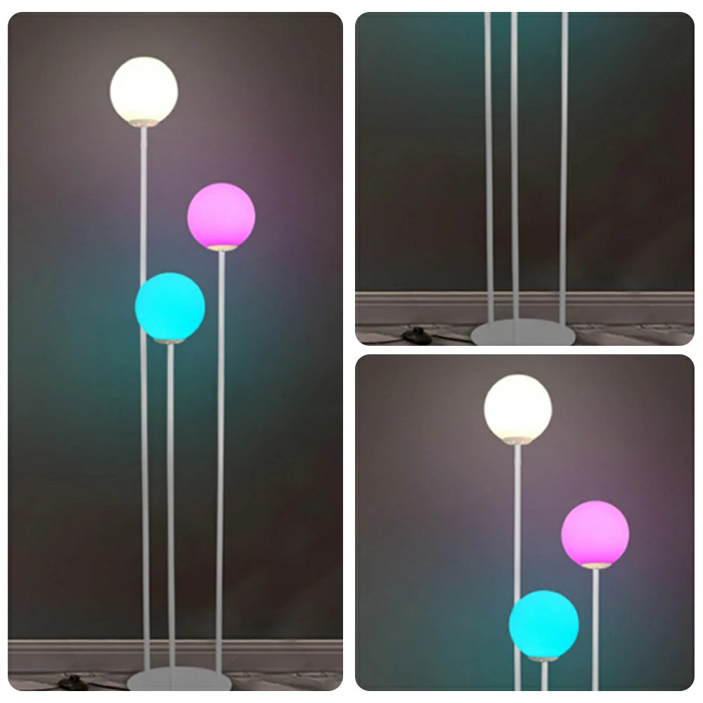 LIVARA Floor Lamp 9/12W Soft Ambient Lighting Milk-White Glass Shade Stable Base Modern Luxury Design - White