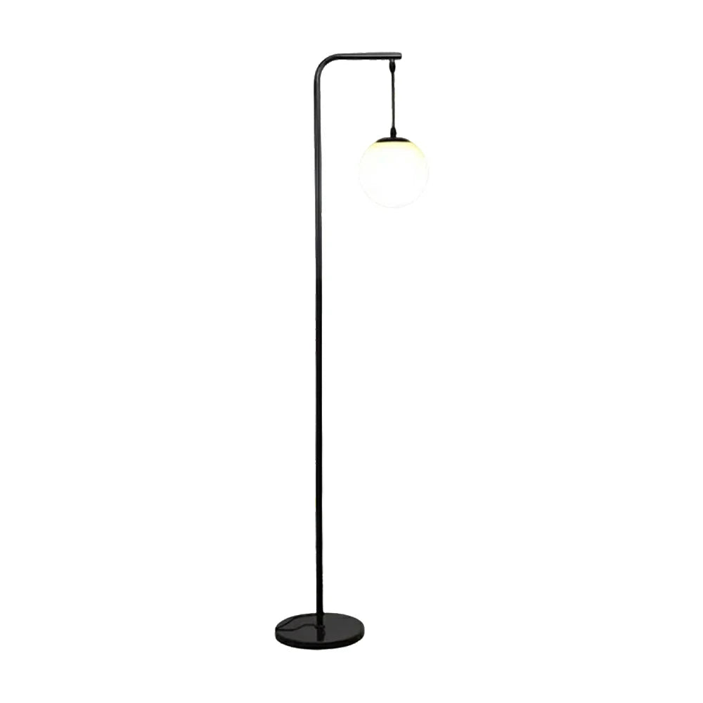LIVARA Floor Lamp 9/12W 3 Lighting Modes Soft Ambient Lighting Glass Shade Stable Weighted Base - Black