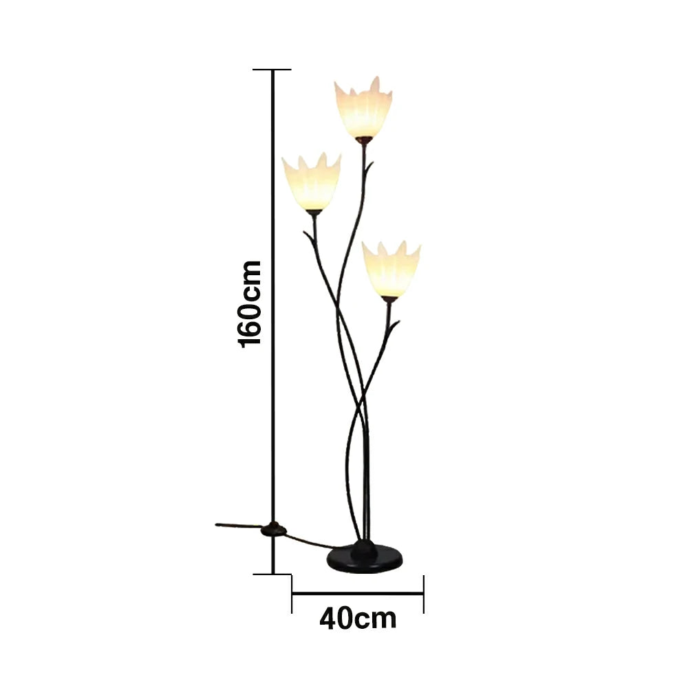 LIVARA 7/12W Floor Lamp 3 Lighting Modes Soft Ambient Lighting Acrylic Shade Foot Switch Stable Base - Black&White