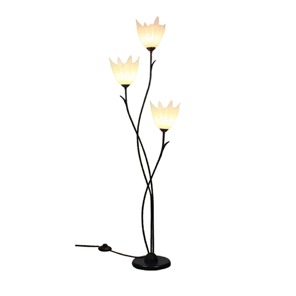 LIVARA 7/12W Floor Lamp 3 Lighting Modes Soft Ambient Lighting Acrylic Shade Foot Switch Stable Base - Black&White