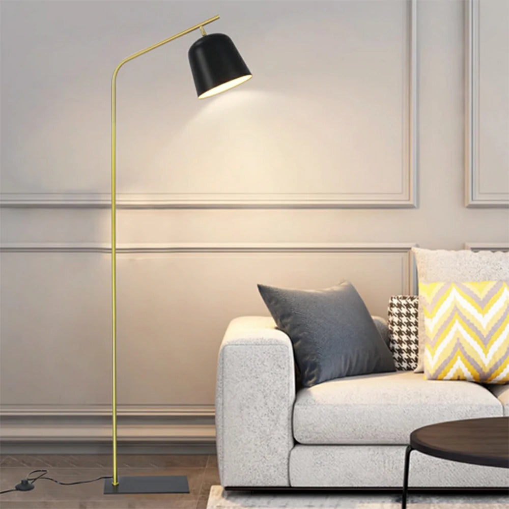 LIVARA 7/12W Floor Lamp 3 Lighting Modes Adjustable Head Metal Shade Stable Base Modern Design - Gold