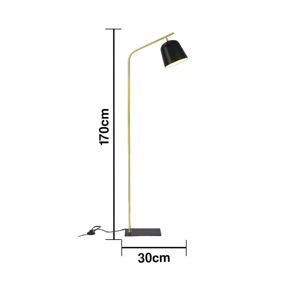 LIVARA 7/12W Floor Lamp 3 Lighting Modes Adjustable Head Metal Shade Stable Base Modern Design - Gold