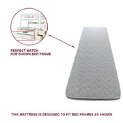 LIVARA Trundle Bed Mattress for SF01 & CF02 - Multi-Layer Coconut Fibre & Latex, Breathable Fabric, Lightweight Support - White