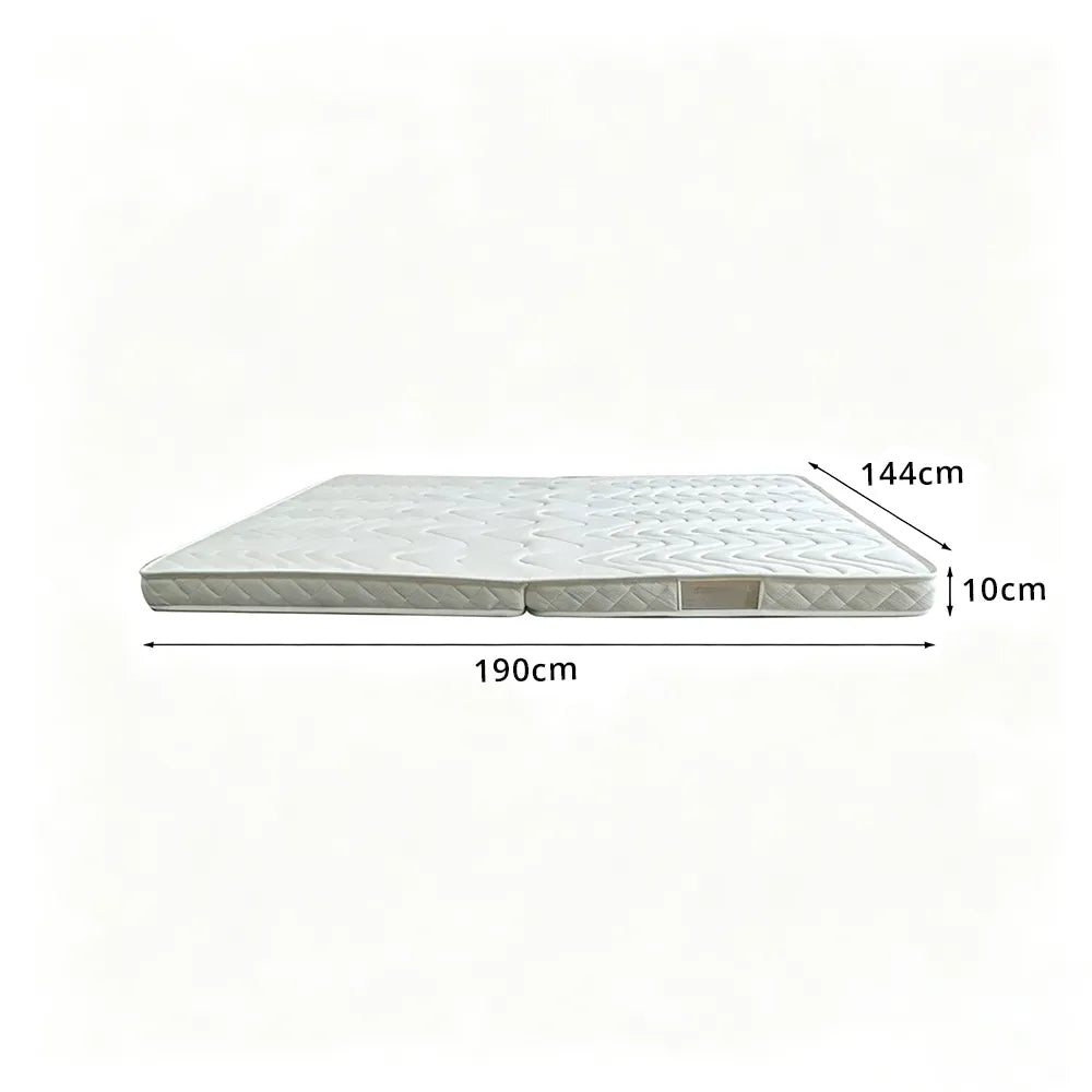 LIVARA Double Foldable Mattress - 6cm Thick Portable Sleeping Mat for Guest Room, Camping & Travel - White