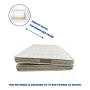 LIVARA Double Foldable Mattress - 6cm Thick Portable Sleeping Mat for Guest Room, Camping & Travel - White
