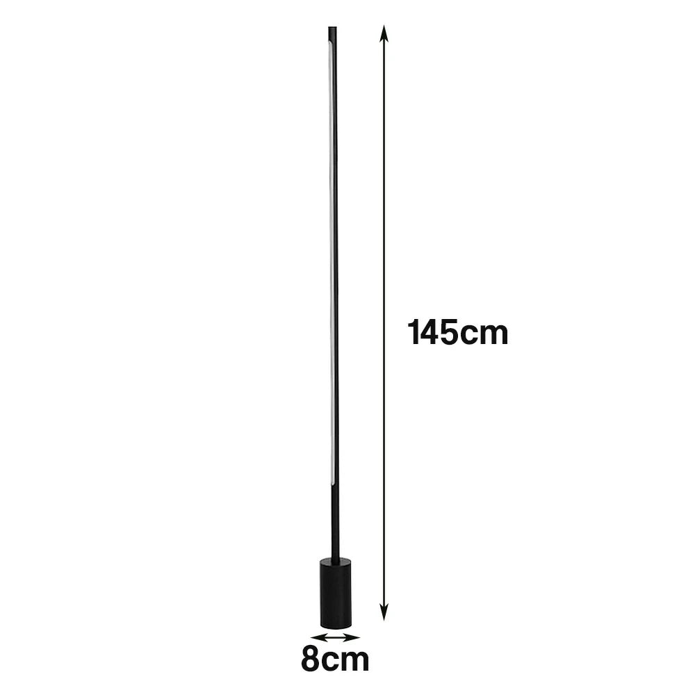 LIVARA Minimalist Floor Lamp Foot Switch Control 25W LED Metal Frame Compact Base