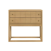 LIVARA Bedside Table - Oak Veneer Finish, Solid Oak Legs, 40cm Nightstand for Bedroom Storage - Oak