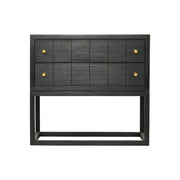 LIVARA Bedside Table - Oak Veneer Finish, Solid Oak Legs, 40cm Nightstand for Bedroom Storage - Black