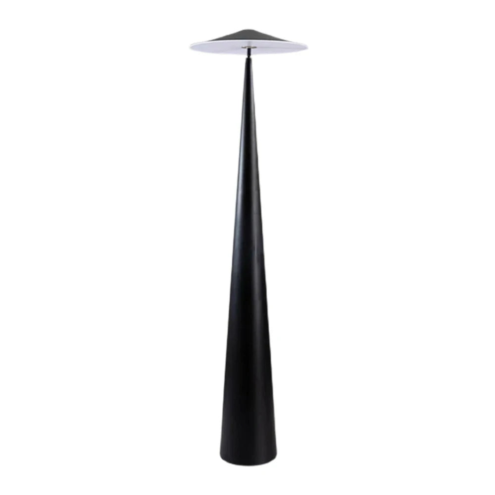 LIVARA Floor Lamp 3-Colour Lighting Iron & Aluminium Body Rotatable Head Floating Disc Design