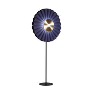 LIVARA Floor Lamp Scandinavian Design Soft Lighting Metal Frame Handcrafted Fabric Shade - Blue