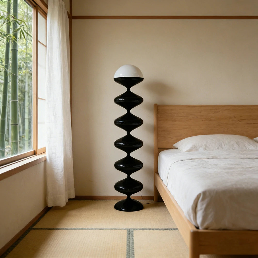 LIVARA Floor Lamp Soft Ambient Lighting Premium Finish Matte Black Metal Body Stable Base Modern Style