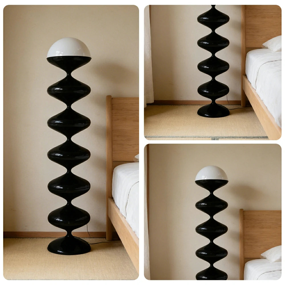 LIVARA Floor Lamp Soft Ambient Lighting Premium Finish Matte Black Metal Body Stable Base Modern Style