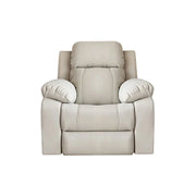 LIVARA Electric Recliner Armchair Wide-Angle Adjustment Premium Imported Leather 7D Fibre Comfort Support - Beige