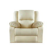 LIVARA 98cm Electric Recliner Sofa Single Seat Power Extend Top-Grain Leather Comfort Design - Beige