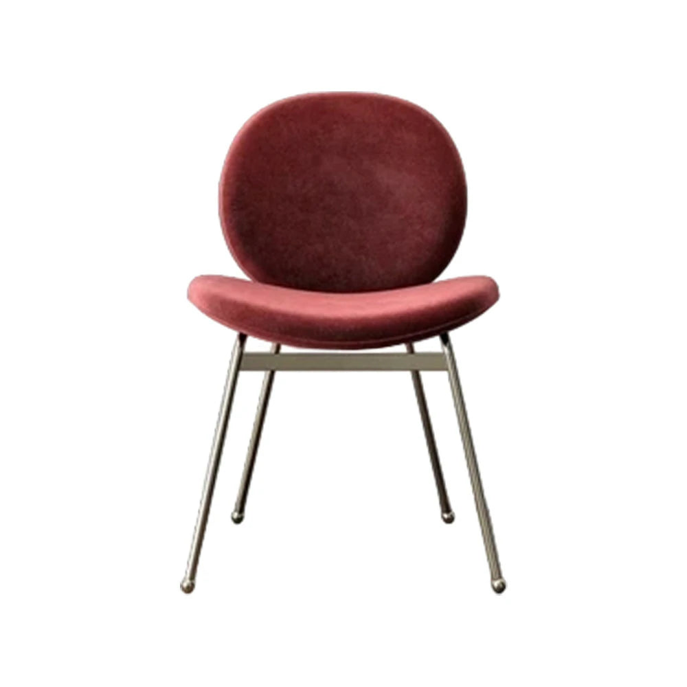 LIVARA Chair Curved Backrest High-Resilience Foam Stainless Steel Frame Stable and Durable Design - Red