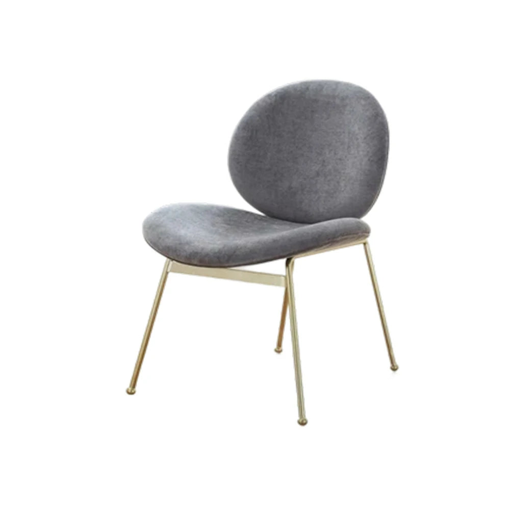 LIVARA Chair Curved Backrest High-Resilience Foam Stainless Steel Frame Stable and Durable Design - Grey