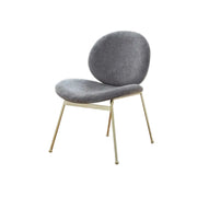 LIVARA Chair Curved Backrest High-Resilience Foam Stainless Steel Frame Stable and Durable Design - Grey