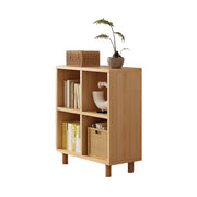 LIVARA Solid Wood Storage Cabinet with Legs - 4/6-Cube Organiser, Sturdy Open Shelving for Living Room & Bedroom - Beech