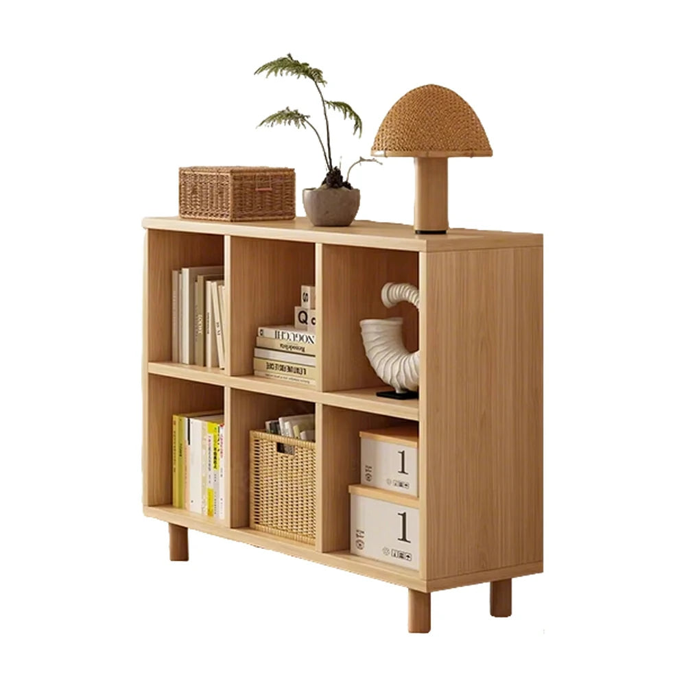 LIVARA Solid Wood Storage Cabinet with Legs - 4/6-Cube Organiser, Sturdy Open Shelving for Living Room & Bedroom - Beech
