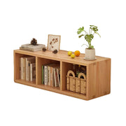 LIVARA Solid Wood Storage Cabinet - 3/4-Cube Open Shelf Organiser, Space-Saving Design for Living Room & Bedroom - Natural Wood